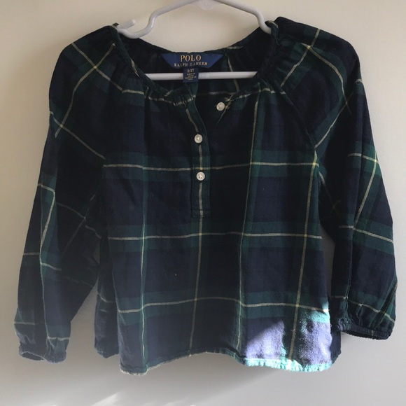Polo Ralph Lauren Girls size 2t Plaid Shirt - Picture 1 of 3